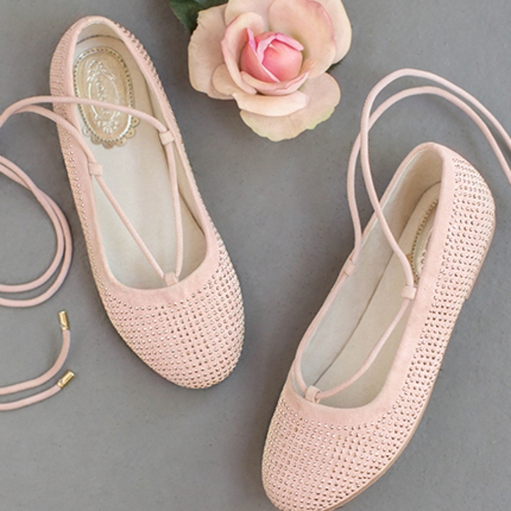 Kira ballet flats in blush